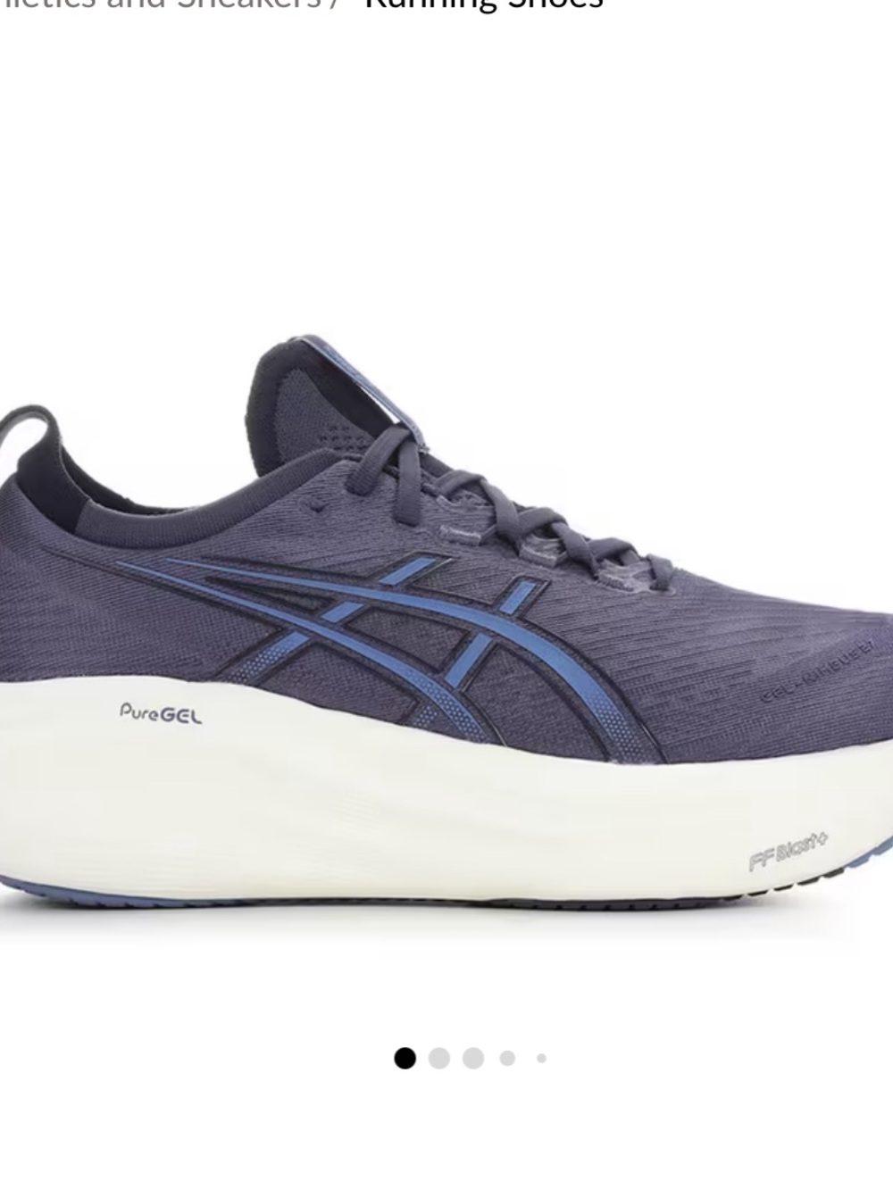 ASICS Men's Gel Nimbus 27 Sneakers — Navy and Light Blue size 8.5